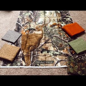 REALTREE deer fabric panel and fabric yardage